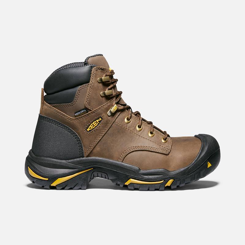 Keen Mt Vernon 6" Steel Toe Arbeitsschuhe Herren DE-19705 Cascade Brown - Keen Herrenschuhe Braun